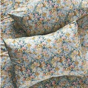 Anthropologie Organic Cotton Sheet Set Percale Floral Print Queen Size Spring